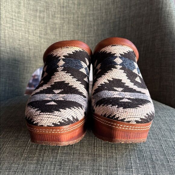 Korks Kork Ease Lori Slip On Fabric Aztec Clog Mule Block Heel Platform Women 7 - Picture 2 of 14